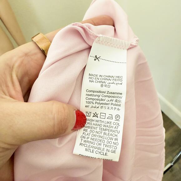 [Shein] Light Pink Floral Embroidered V-Neck Mesh Maxi Dress Wedding NEW Size XL - Picture 12 of 12